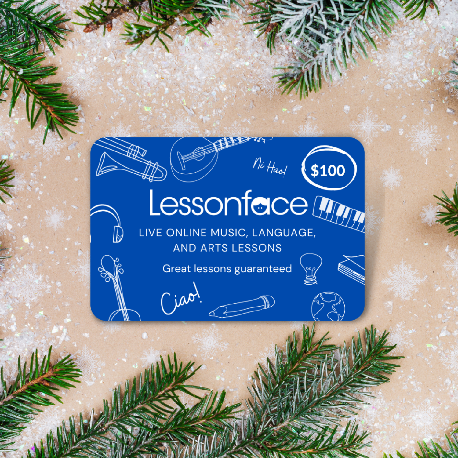 photo of a Lessonface Gift Card