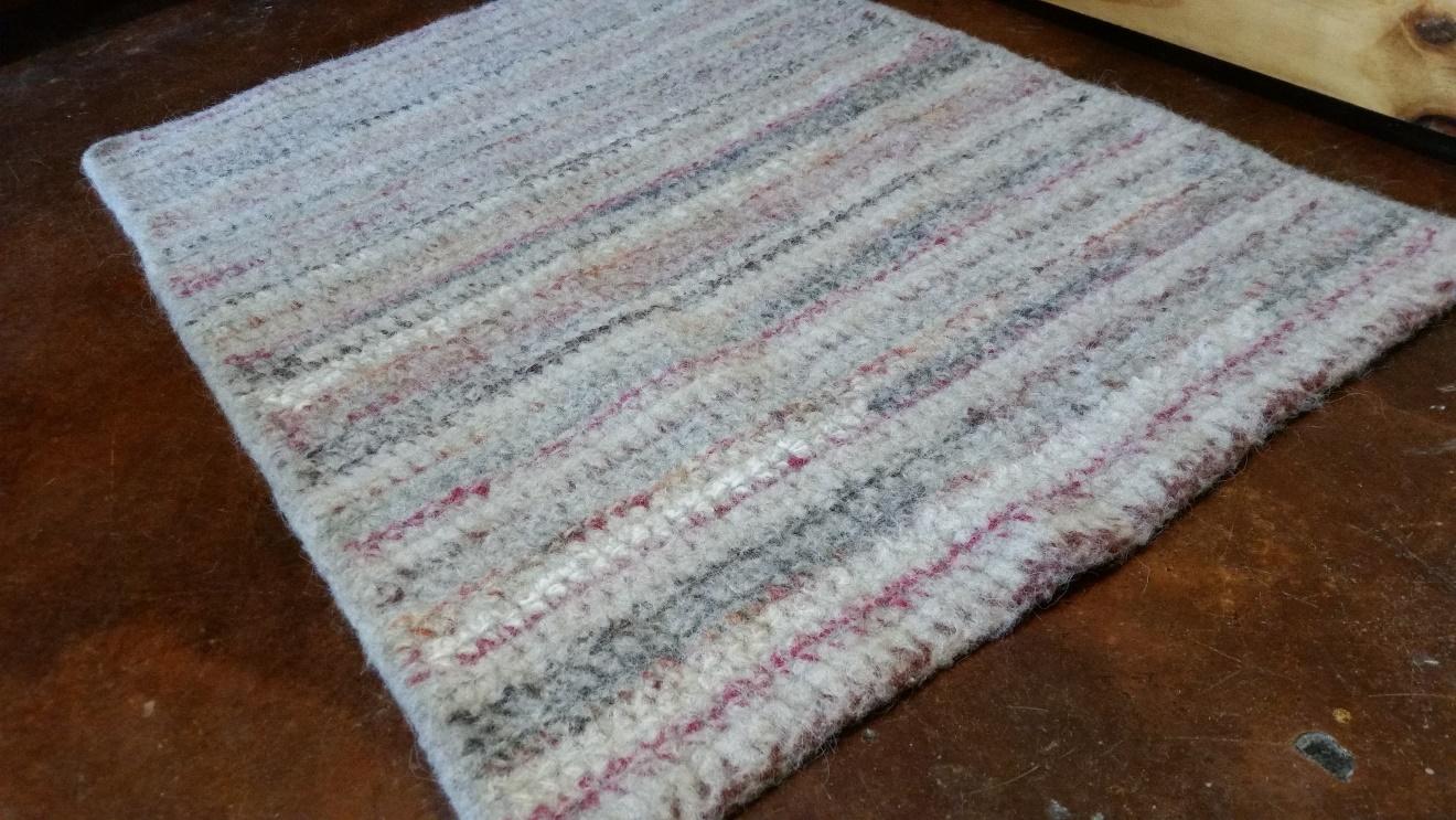 Felted Crochet Wool Rug