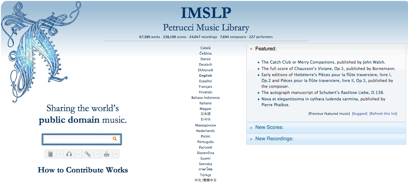 IMSLP.org Sheet Music Online