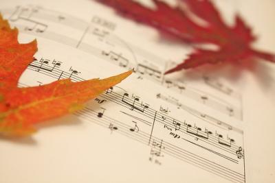 Leaves on music