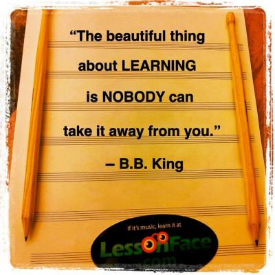 nobody can take learning from you - bb king