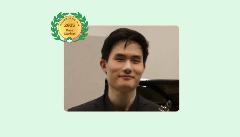 Image of 2025 Teacher of the Year for Bass Clarinet Alexander Cha