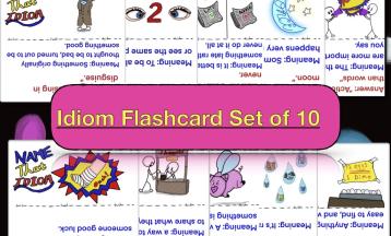Idiom Flashcards (Full Set of 10)