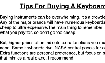 Buying a keyboard? Here are some tips