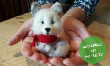 Needle Felt an Arctic Fox