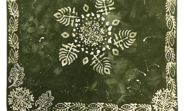 Make Batik Fabric with Woodblocks and Beeswax