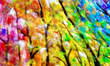 Needle Felting Rainbow Forest