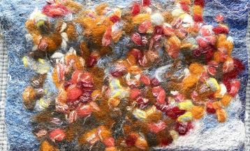 Wet Felting Landscape with Merino/Silk