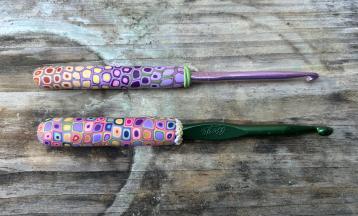 Polymer Clay Covered Crochet Hook