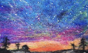 Needle Felting Sunrise Sunset