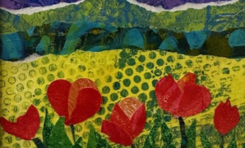 Gel Plate Printing and Collage