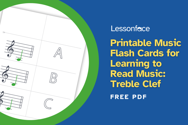 Printable Music Flash Cards for Learning to Read Music Treble Clef