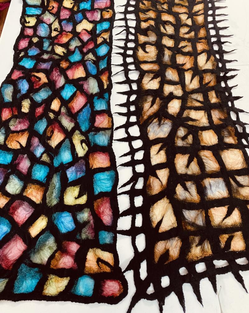 Nuno Felt Stained Glass Shawl with Patti Barker