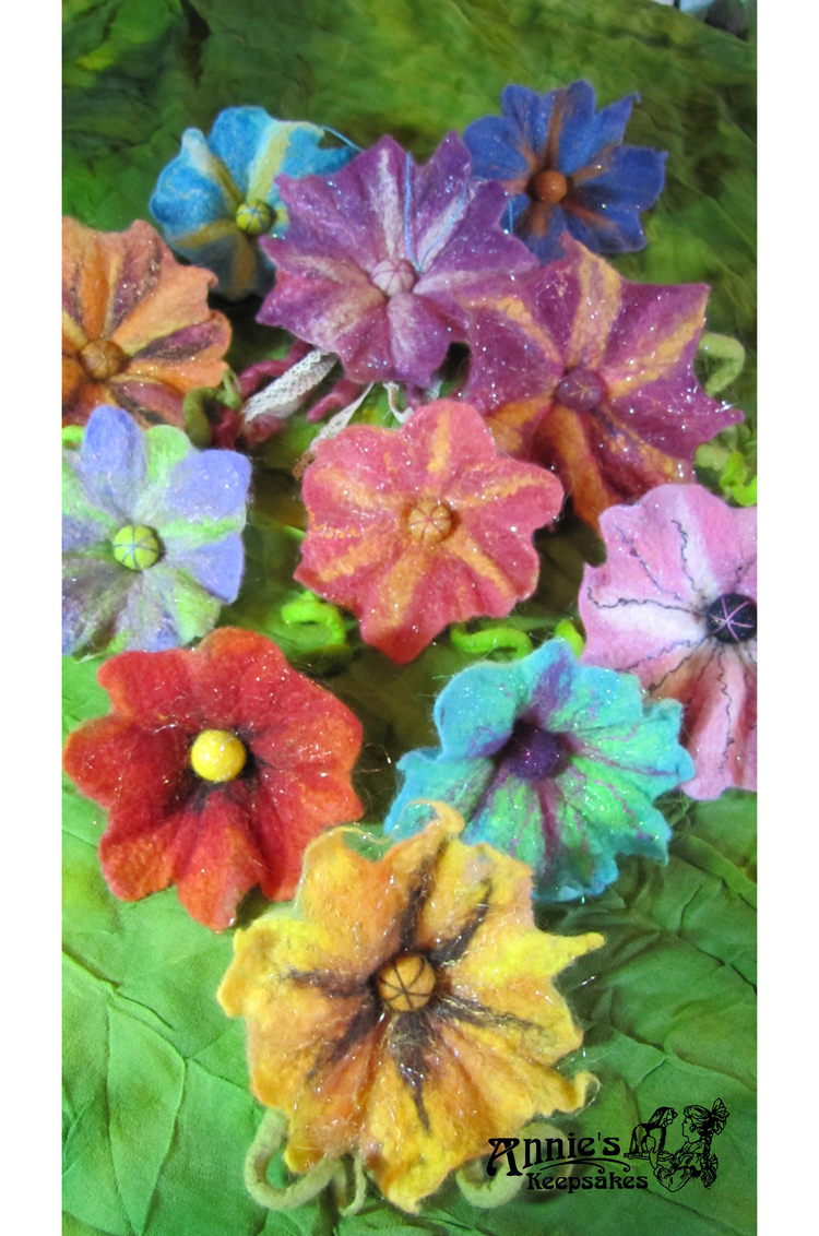 Wet-felted Flower
