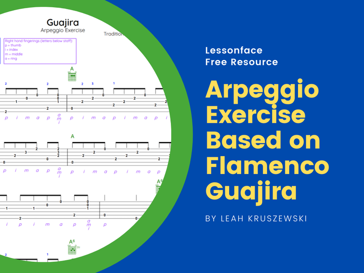 Arpeggio Exercise Based on Flamenco Guajira