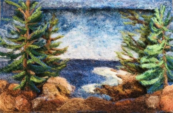 Needle Felted 2-Layer Seascape with Kristen Walsh