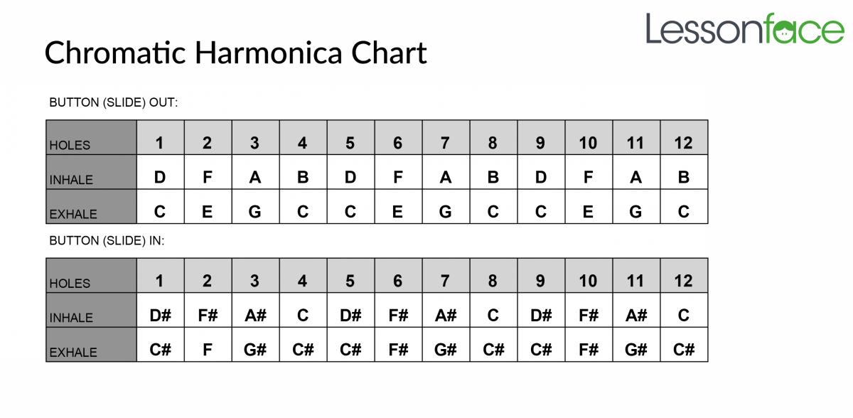 Chromatic Harmonica Notes Chart