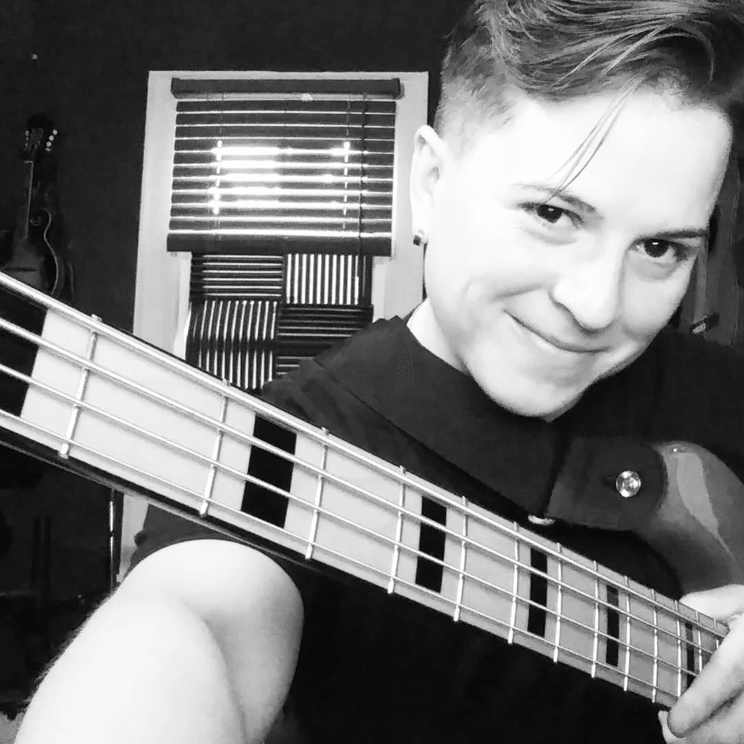 Emily Zimmer with bass