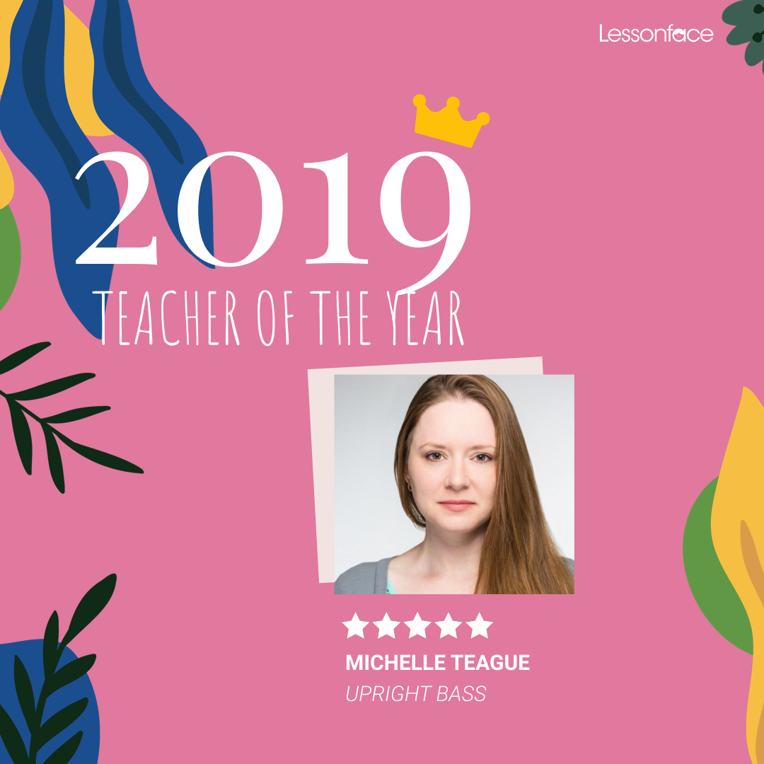 Upright bass teacher of the year 2019 Michelle Teague
