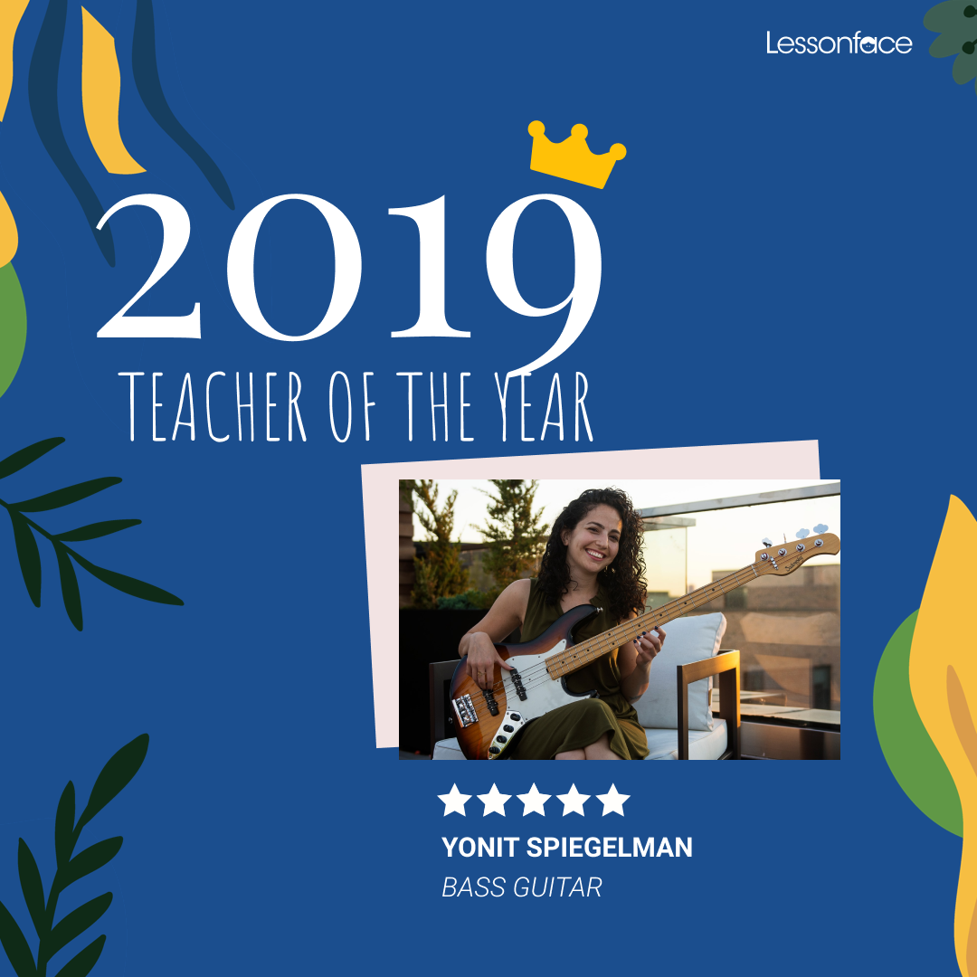 Bass Guitar teacher of the year 2019 Yonit Spiegelman