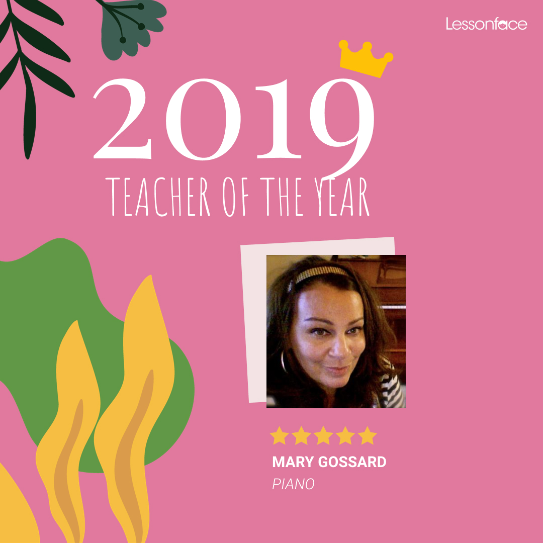 Mary Gossard, piano teacher of the year 2019