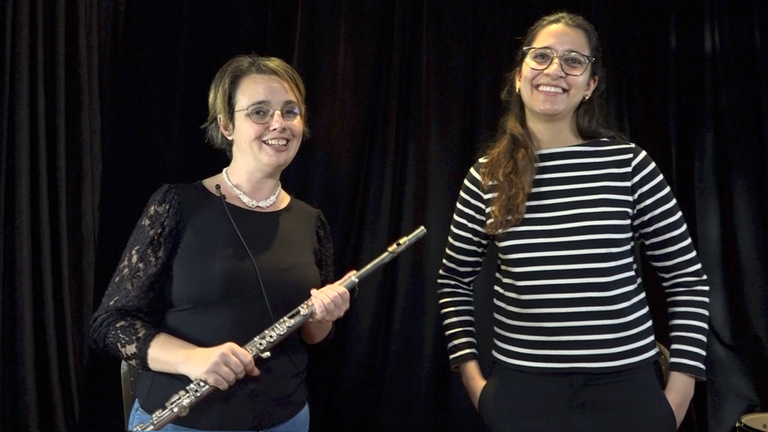 Celina with her student Barbara