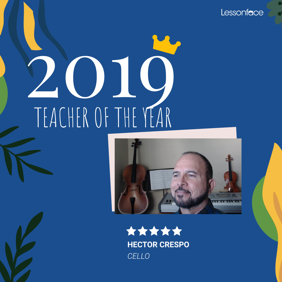 Cello teacher of the year 2019 Hector Crespo