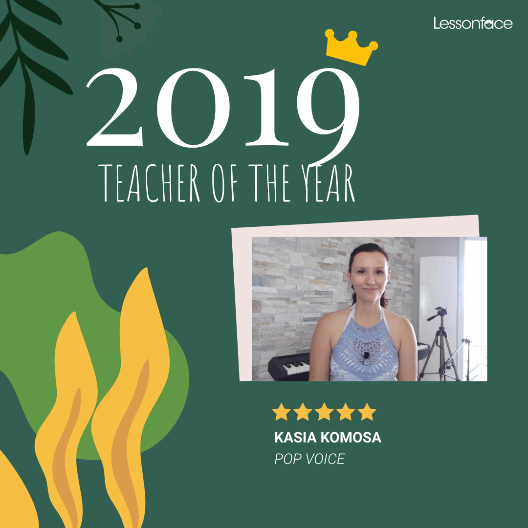 Pop Voice teacher of the year 2019 Kasia Komosa