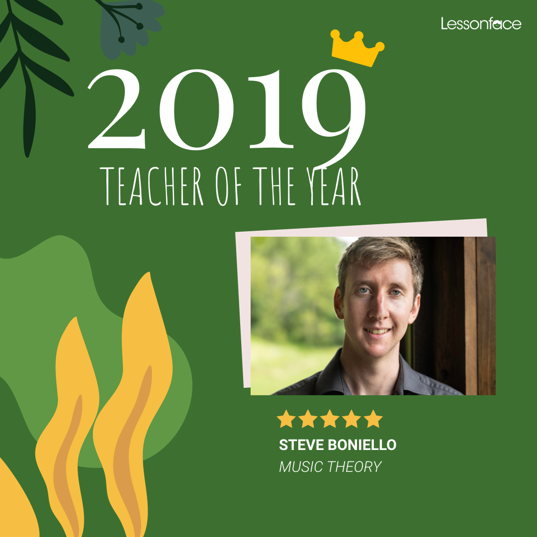 Music Theory teacher of the year 2019 Steve Boniello