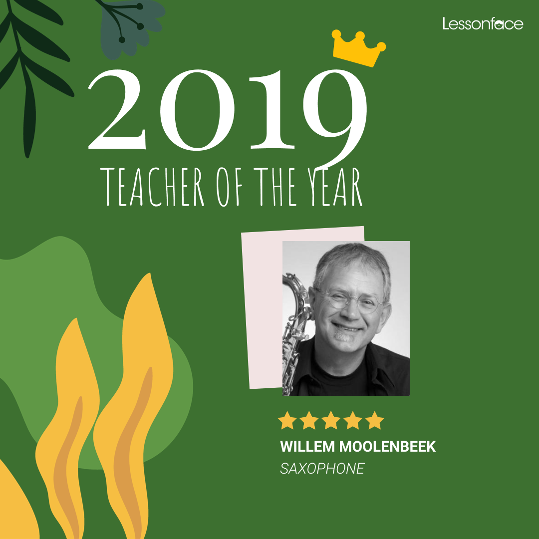 sax teacher of the year 2019 Willem Moolenbeek